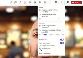 Let AI filter out the background noise from wherever you work in Microsoft Teams